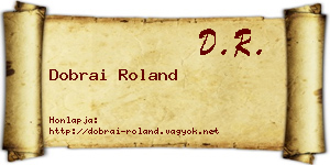 Dobrai Roland névjegykártya